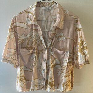 Rachel Zoe Linen Floral Top NWOT - L